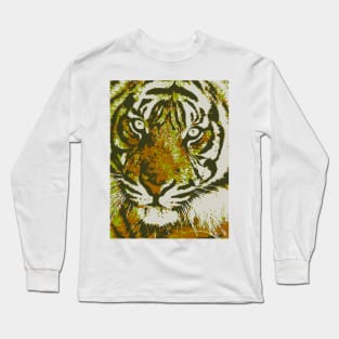 stylized tiger head Long Sleeve T-Shirt